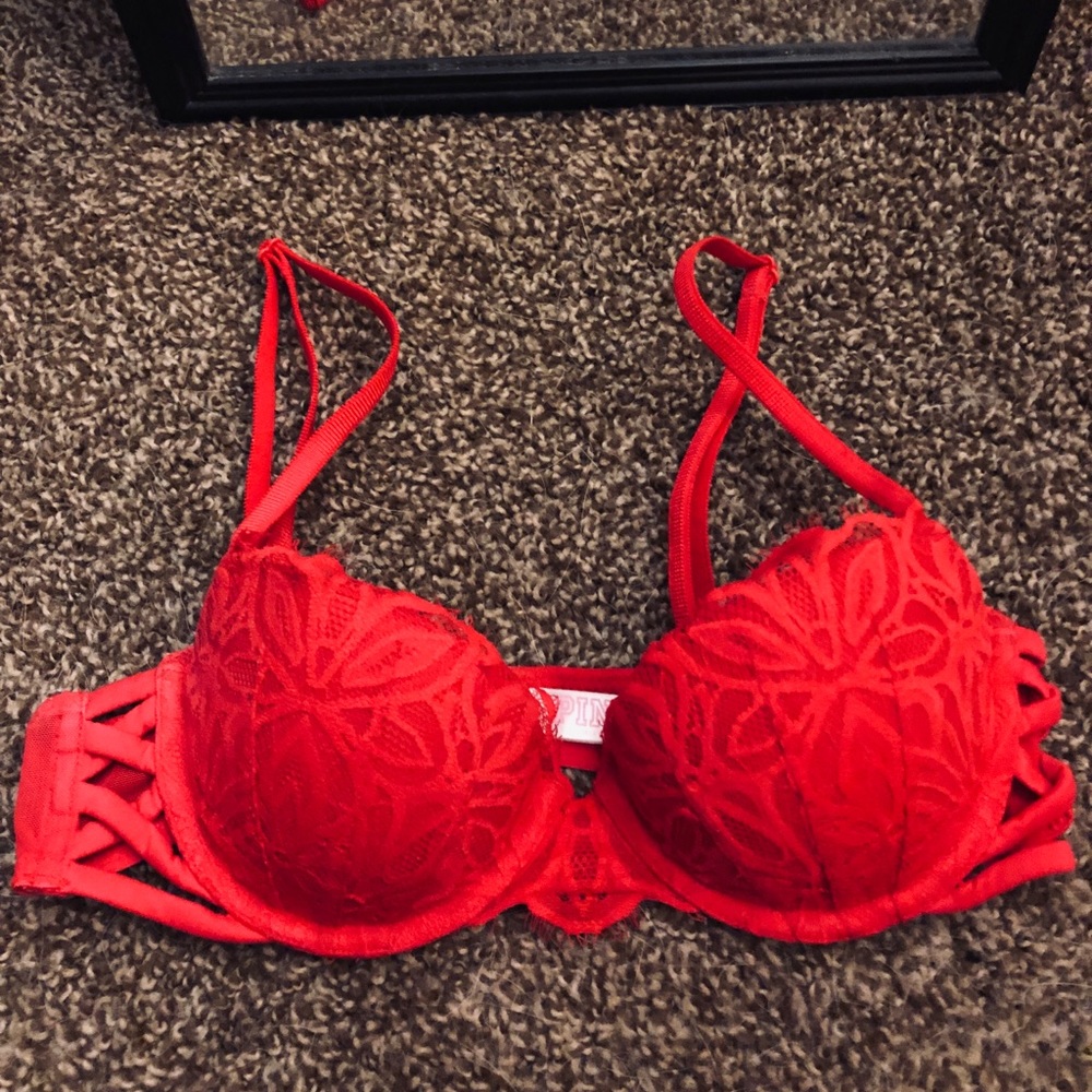 PINK 34A lace push up bra